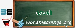 WordMeaning blackboard for cavell
